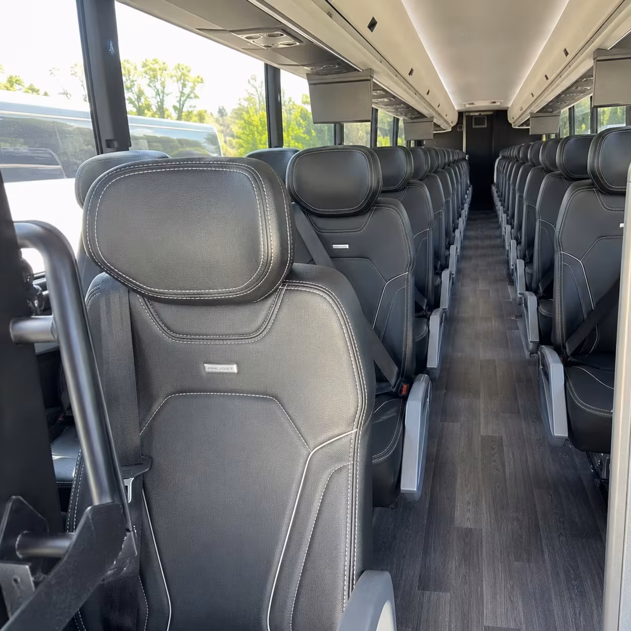 san marcos charter bus rental interior